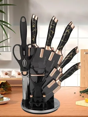 Couteaux 8 pièces avec support tournant
