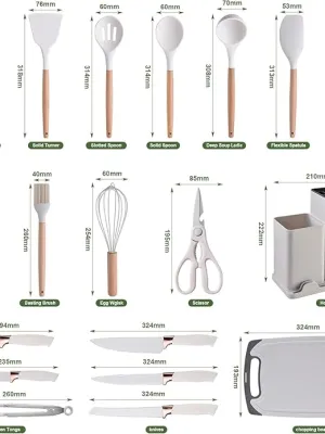 Ensemble de Couteaux de Cuisine 19 Pièces