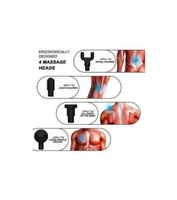 Pistolet de Massage avec 4 embouts