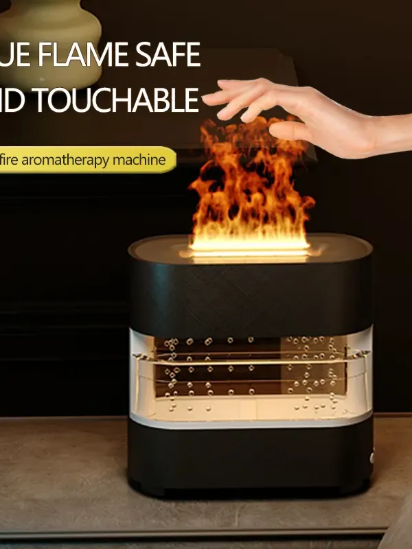 Diffuseur d'arôme Humidificateur de feu de pluie