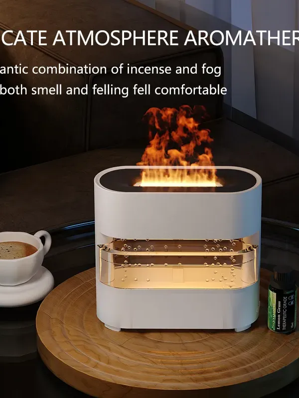 المنتج Diffuseur d'arôme Humidificateur de feu de pluie صورة