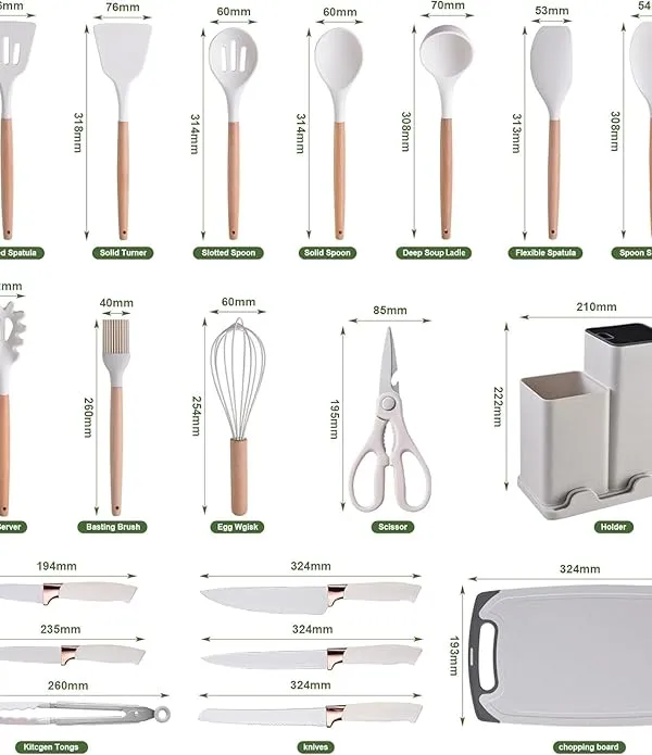 Ensemble de Couteaux de Cuisine 19 Pièces